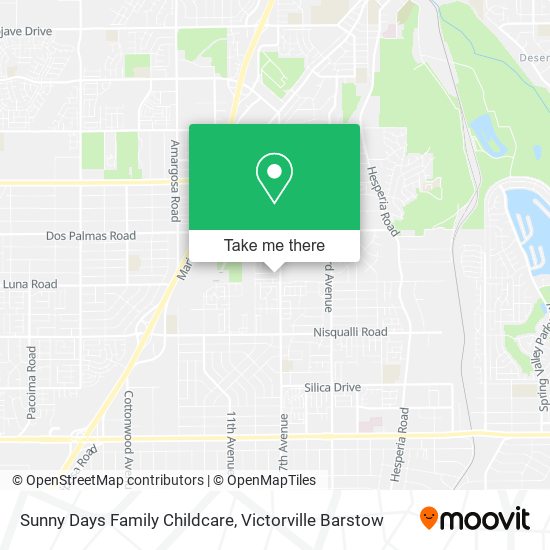 Sunny Days Family Childcare map
