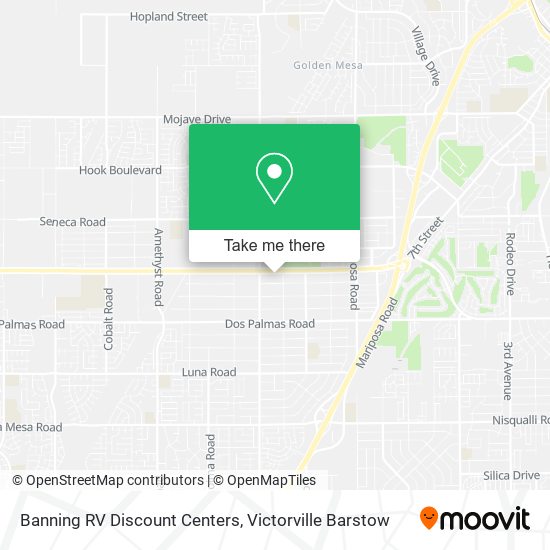 Banning RV Discount Centers map