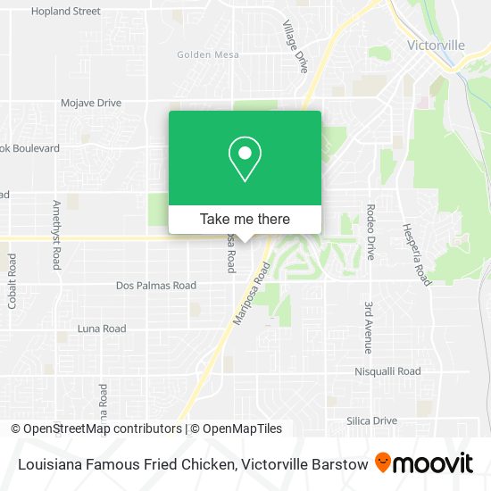 Louisiana Famous Fried Chicken map