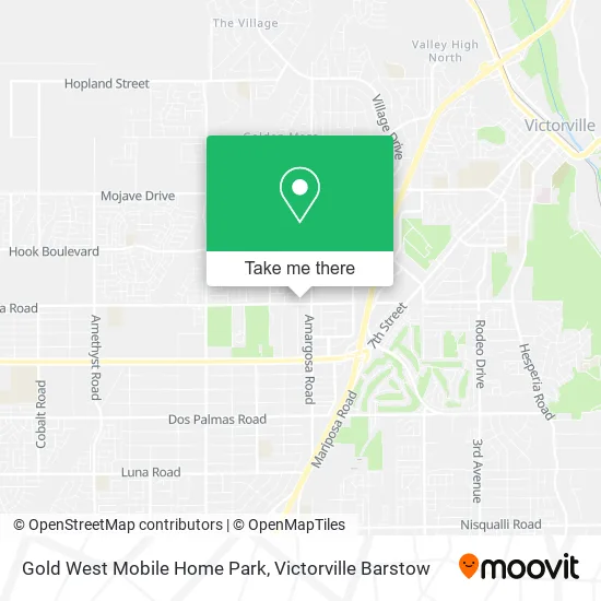 Mapa de Gold West Mobile Home Park