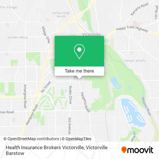 Health Insurance Brokers Victorville map