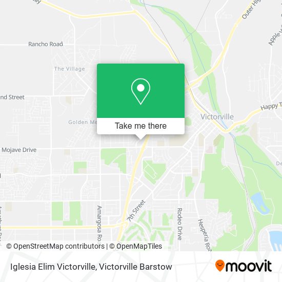 Iglesia Elim Victorville map