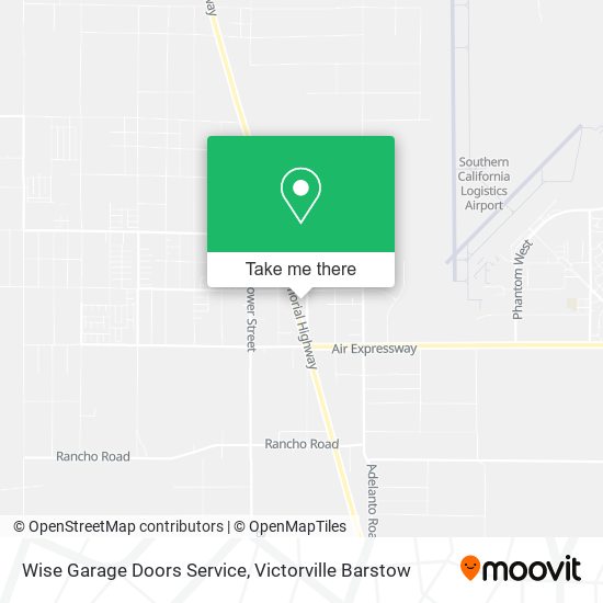 Wise Garage Doors Service map