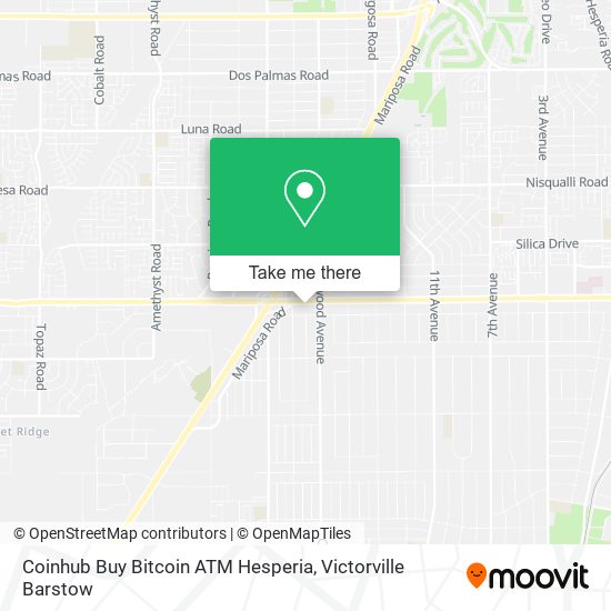 Coinhub Buy Bitcoin ATM Hesperia map