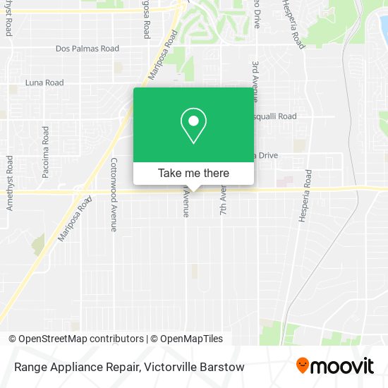 Mapa de Range Appliance Repair