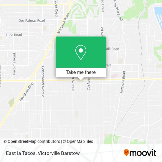 East la Tacos map