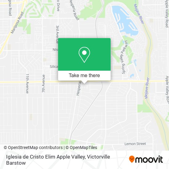 Iglesia de Cristo Elim Apple Valley map
