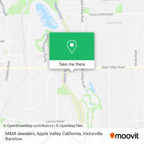 M&M Jewelers, Apple Valley California map