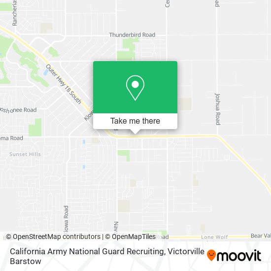 California Army National Guard Recruiting map