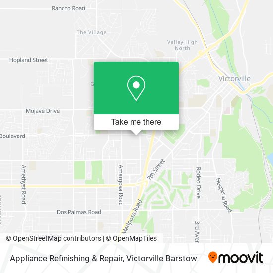 Appliance Refinishing & Repair map
