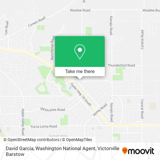 Mapa de David Garcia, Washington National Agent