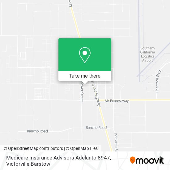 Mapa de Medicare Insurance Advisors Adelanto 8947