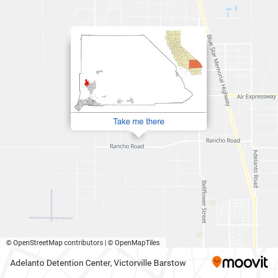 Mapa de Adelanto Detention Center