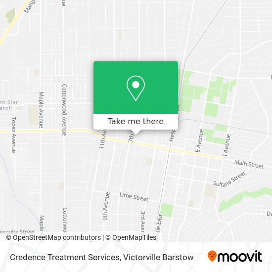 Mapa de Credence Treatment Services