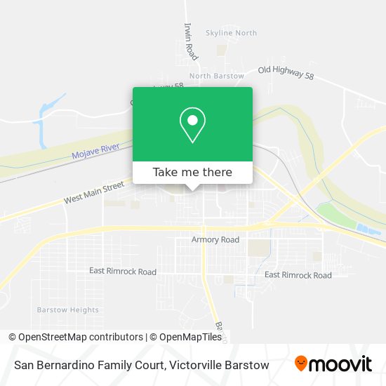 Mapa de San Bernardino Family Court