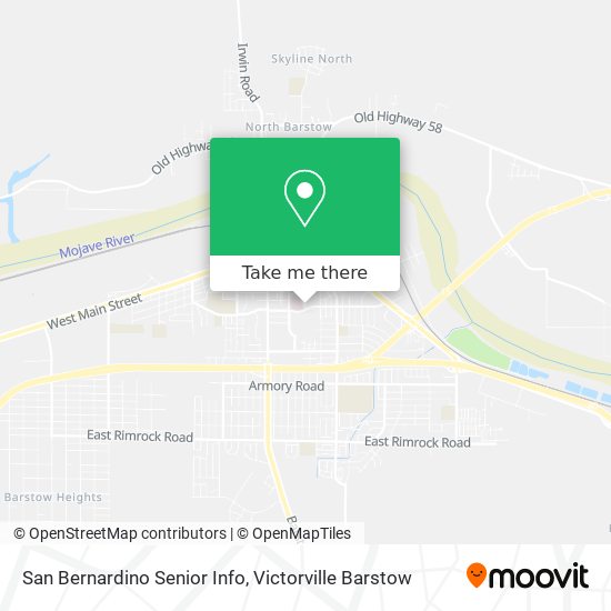 Mapa de San Bernardino Senior Info