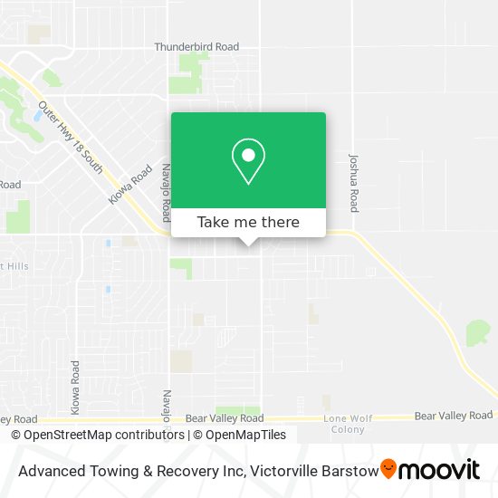 Mapa de Advanced Towing & Recovery Inc
