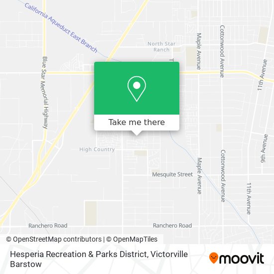 Mapa de Hesperia Recreation & Parks District