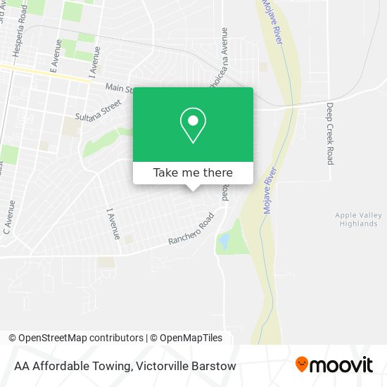 Mapa de AA Affordable Towing