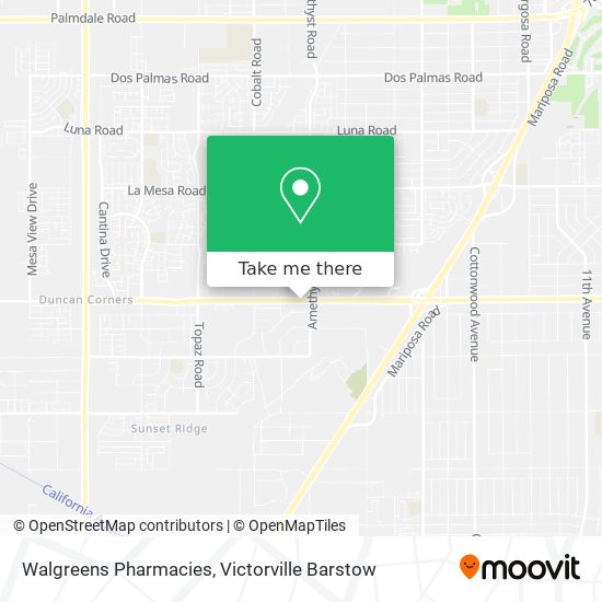 Mapa de Walgreens Pharmacies