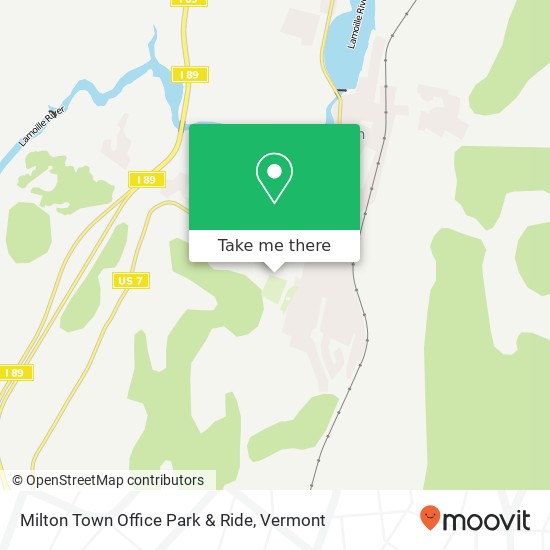 Milton Town Office Park & Ride map