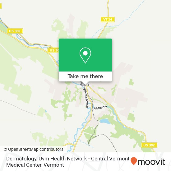 Dermatology, Uvm Health Network - Central Vermont Medical Center map