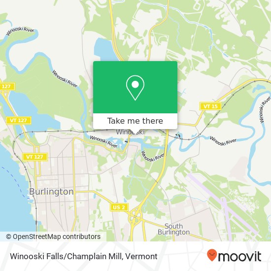 Winooski Falls/Champlain Mill map