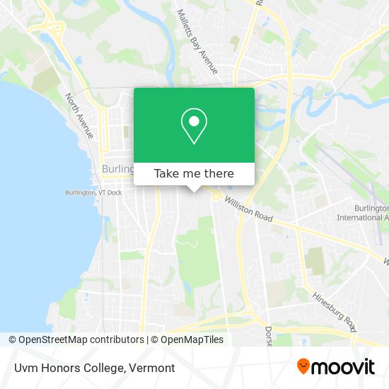 Mapa de Uvm Honors College