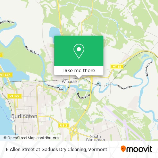 E Allen Street at Gadues Dry Cleaning map