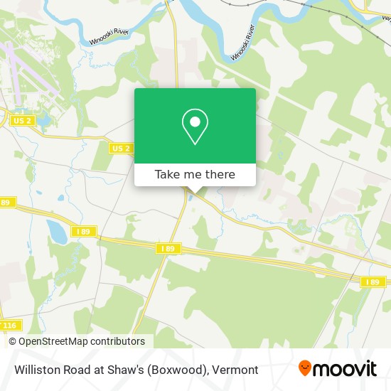 Williston Road at Shaw's (Boxwood) map