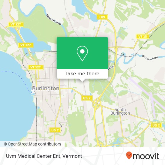 Uvm Medical Center Ent map