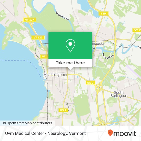 Uvm Medical Center - Neurology map