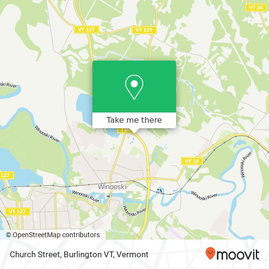 Church Street, Burlington VT map