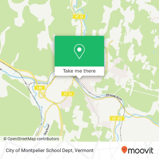 City of Montpelier School Dept map