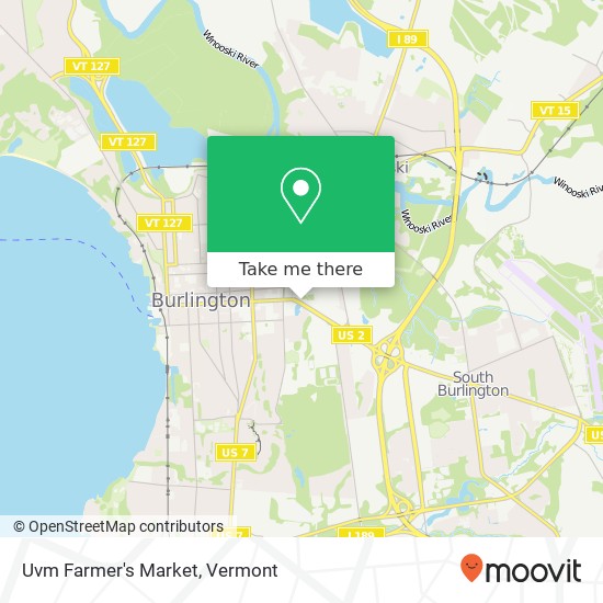 Uvm Farmer's Market map