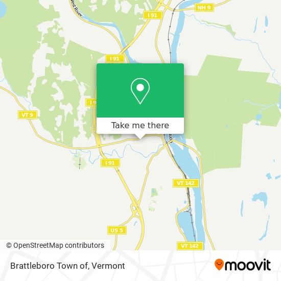 Brattleboro Town of map