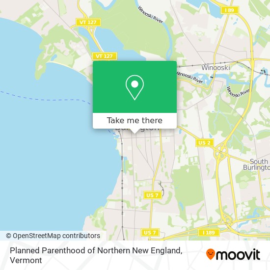 Planned Parenthood of Northern New England map