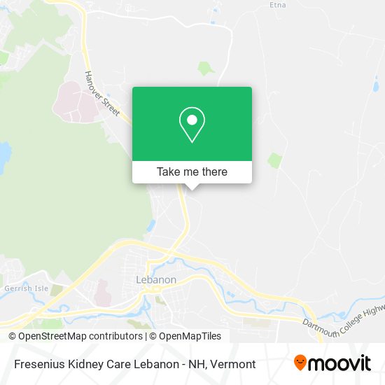 Fresenius Kidney Care Lebanon - NH map