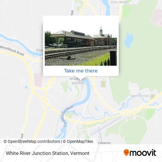 White River Junction Station map