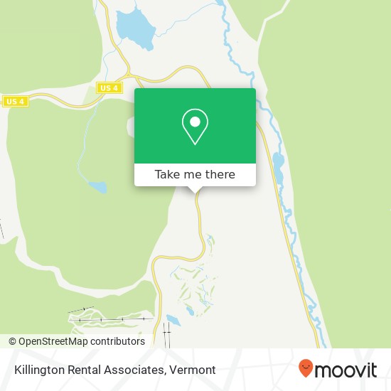 Killington Rental Associates map