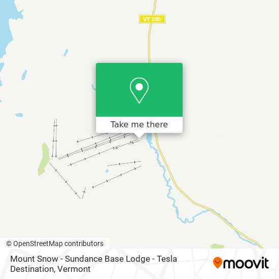 Mount Snow - Sundance Base Lodge - Tesla Destination map