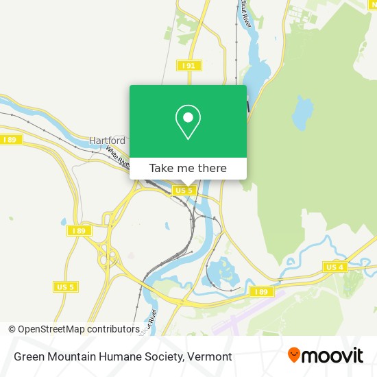 Mapa de Green Mountain Humane Society