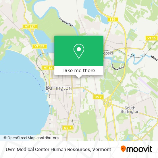 Uvm Medical Center Human Resources map