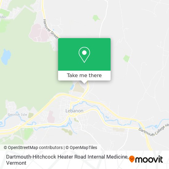 Dartmouth-Hitchcock Heater Road Internal Medicine map