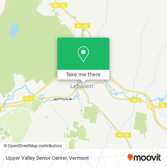 Upper Valley Senior Center map