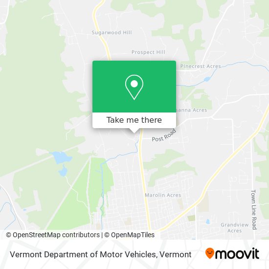 Mapa de Vermont Department of Motor Vehicles