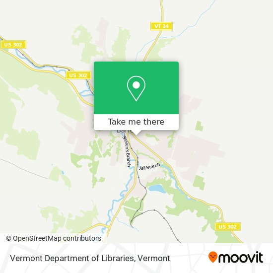 Vermont Department of Libraries map