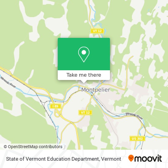 State of Vermont Education Department map