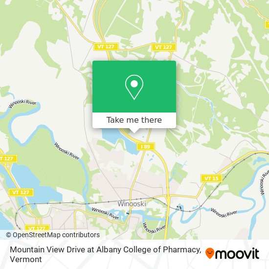 Mountain View Drive at Albany College of Pharmacy map