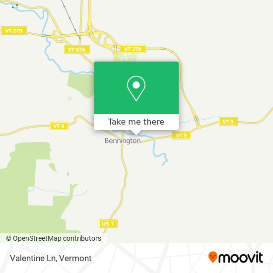 Valentine Ln map
